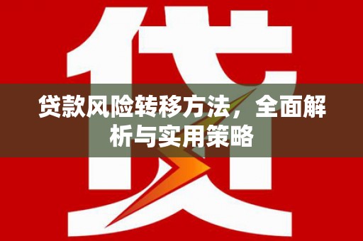 乐都贷款风险转移方法，全面解析与实用策略